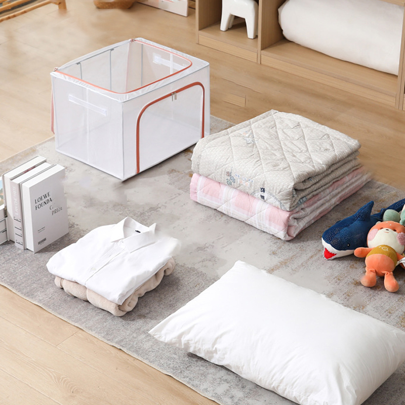 大容量可折叠透明 PVC 储物盒