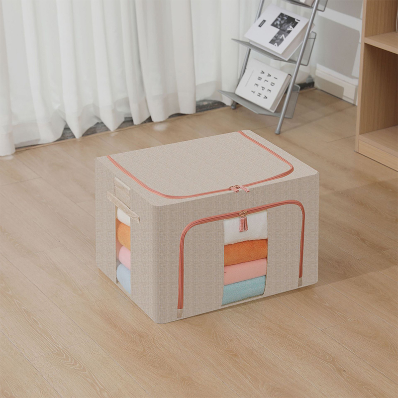 家用亚麻服装收纳盒收纳盒